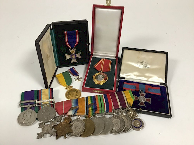 A large collection of British and foreign awards and medals